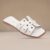 Rasteira Feminina Vittal Soft Comfort Ananda Sparkle Metálicos Off White