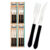 Kit Restaurante Inox 6 Garfos + 6 Facas 12 Talheres Tramontina Preto