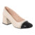 Scarpin Feminino Boneca Salto Bloco Bico Quadrado Strass Romântico Confortável Leve Casual