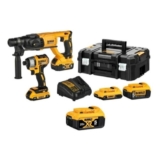 Combo Dewalt Martelete DCH133 + Parafusadeira DCF787 Com 3 Baterias 20V e Carregador Bivolt