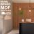 Kit 20 Revestimentos Ripados Placa Painel decorativo MDF 45×11 cm