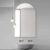 Espelho Orgânico Semi Oval 70×50 Lapidado Polido Moderno Decorativo c/FITA DUPLA FACE (SEMI OVAL)