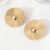 Brinco Redondo ondulado Metal Banhado a Ouro 18k