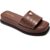 Sandália Tamanco Feminino Lumiss Flatform Confortável Juta Marrom