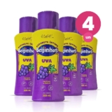 Kit 4 Sabonete Íntimo Feminino Uva Beijinhos Proteção e Frescor 200ml Belkit