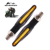 Par De Pisca Slim Palito Moto Seta Led Sequencial Universal