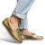 Mocassim Feminino Couro Ouro Vazado Comfortflex 2561332-7