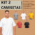 kit 2 camisetas Plus Size 100% algodão premium masculina tamanhos grande G1 G2 G3 Academia Trabalho Esporte