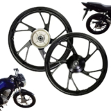 Roda Liga leve Pé de Galinha Moto Titan 150 Start 160 Freio a Tambor Preta