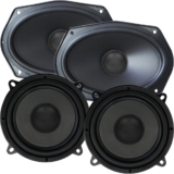 Kit Facil Falantes 5 + 6×9 Auto 70w Midbass Pratico Som Barato Carro 4 Ohms Preto