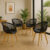 Kit 4 Cadeiras Para Mesa De Jantar Sala Cozinha Web Wood Preta Base Madeira