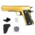 Pistola de Airsoft Spring VG 1911-V14 Gold 6mm – Rossi + Esferas + Coldre + Alvo + Porta Alvo