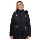 Jaqueta Casaco Feminina Forrado Pelinho COM Bolso Touca Parka Para Inversno