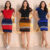 Vestido Feminino Listrado Manga EscamadaTecido Viscolycra
