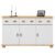 Balcão Aparador Buffet 3 Portas 3 Gavetas Madeira Branco Freijó Colmar