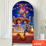 Capa Painel Picolé Decoração Festa Junina C/Elástico Sublimado Veste Fácil Festa na Roça 2x1m – RMN-92