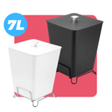 Lixeira Quadrada 7 Litros Com Suporte Aramado Interno Banheiro Lavabo Cozinha Arthi