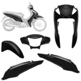 Kit Carenagem Plástico Biz 125 2011 2012 2013 Pro Tork Conjunto 4 Peças