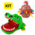 Kit Brinquedos Jogos Jacaré Crocodilo Morde Dedo e Barril Pula Pirata Jogos de Tabuleiro Mesa Infantil Educativo