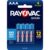 Pilha Alcalina AAA Rayovac Bateria 3A Palito 4 unidades