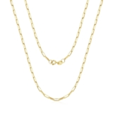 Corrente Oca Alongada 60cm Ouro 18k