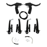 kit Freio V-brake de Alumínio Preto para bicicleta Bike Com Manete E Cabos completo