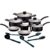 Jogo de Panelas Tramontina Turim Antiaderente com Utensílios em Nylon Preto – 12 Peças