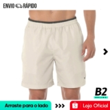 Bermuda Mizuno Tennis Master M 7″ Masculina Bege Original Com Nota Fiscal e Garantia