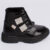 Bota Infantil Menina Kidy Fashion Strass Baby Preto Tratorado Antiderrapante Confortável Moderna