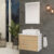 Conjunto Turquesa MDF gabinete de banheiro com pia e espelheira