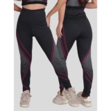 Calça Legging Feminina Fitness Academia Cintura Alta Estampada Mescla