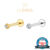 Piercing Helix Conch Labret Titânio Pvd Lapidada Com Zircônia Cravada Rosca Interna