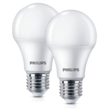 Kit 2 Lampadas Led Bulbo A55 9w Bivolt E27 3000K Philips