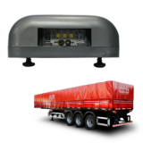 LANTERNA LUZ PLACA UNIVERSAL COM FIOS CINZA PARA CAMINHÕES CARRETAS TRAILER REBOQUE TRATOR 6UN 12UN