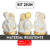 Kit 25un Mini Sagrada Família 6cm Perolada com Dourado Lembrancinha Casamento Rústico Direto da Fábrica