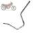 Guidão Modelo Original Aço Pro Tork Cromado e Preto Moto CB 400 Il 1982 1983 1984 1985