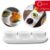 Jogo Petisqueira Bandeja Retangular 3 Bowls Para Servir Branco Oxford