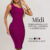 Vestido Midi Justo Tubinho Feminino Elegante Festa, Trabalho