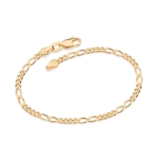 Pulseira Masculina Rommanel Fio Alternado 4×2 0,80 Laminado 18/19 cm 550052