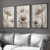 Quadro Decorativo Primavera Eterna 3 Telas Moldura 50×75 e 60x90cm Com Vidro e Sem Vidro
