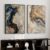 Quadro Decorativo Abstrato Mármore  2 Telas Sala / Quarto / Escritorio