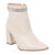 Bota Feminina Stessy Shoes Cano Curto Salto Alto Bico Quadrado Confortável Strass Brilho Original