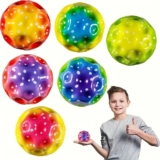 Bola Lunar Saltitante Neon Com Elástico Lua Borracha Anti-Gravidade Espacial Pula Brinquedo