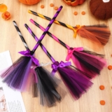 Vassoura Halloween Decoração Bruxas 96cm Acessórios Dia das Bruxa Fantasia Cosplay Infantil Enfeite
