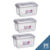 Kit 3 Caixas Organizadoras 3L c/ Trava – Multiuso, Documentos, Costura, Fotos, Ateliê, Escritório