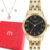Relógio Mondaine Feminino Dourado Original Luxo Prova Dágua