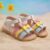 Sandalia Infantil Delicada Laços Coloridos – Café com leite