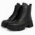Bota Coturno Feminino Legítimo Tratorada Zipér Blogueira Cano Medio Confortável