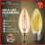 Kit 6 Lâmpada Filamento Vela Led E27 e E14 Luz Quente C35 4W Amba Retro Vintage 2200K 110V-220V Bivolt
