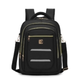 Mochila Notebook Faculdade Zíper Dourado Feminina Masculina Bolsa Prova D’água C/ Alça Laptop